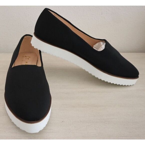 FS/NY French Sole 104296 Women's Sz 9M Black Elastic Joma Ballet Flats - Picture 2 of 9